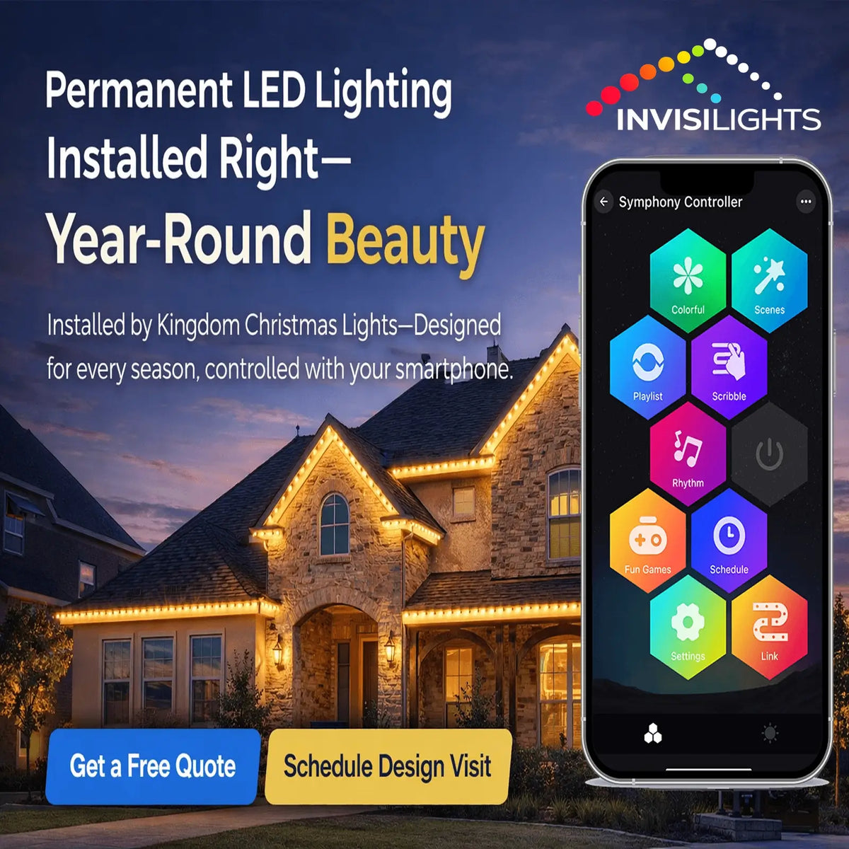 Permanent Lighting for Patriotic Homes: Celebrate America Year-Round with Custom Outdoor Lighting