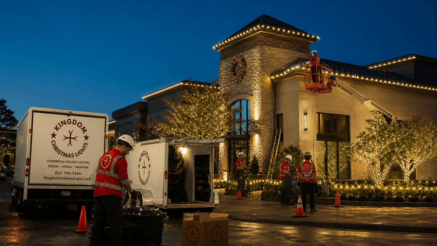 We offer premium Christmas light installation services in the greater Houston Texas area.