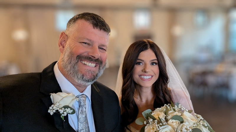 Ron Robey with his daughter on her wedding day